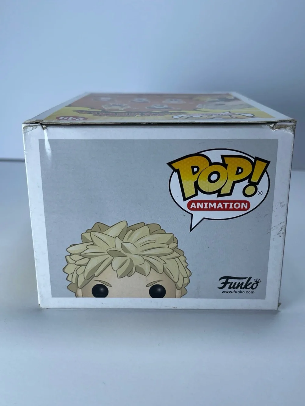 Funko Pop! Katsuki Bakugo Blonde Hair Green Outfit with Orange Accents